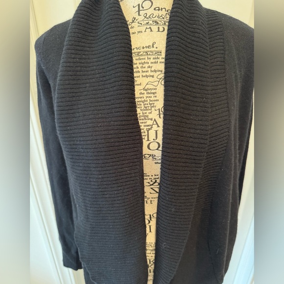 Quince 100% Cashmere Open-Front Sweater – Black, Size Small - Picture 2 of 8